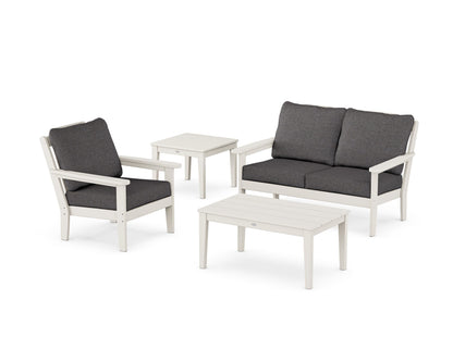 Country Living Wovendale 4-Piece Deep Seating Set in Sand / Ash Charcoal