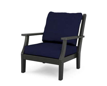 Country Living Wovendale Deep Seating Chair in Black / Navy