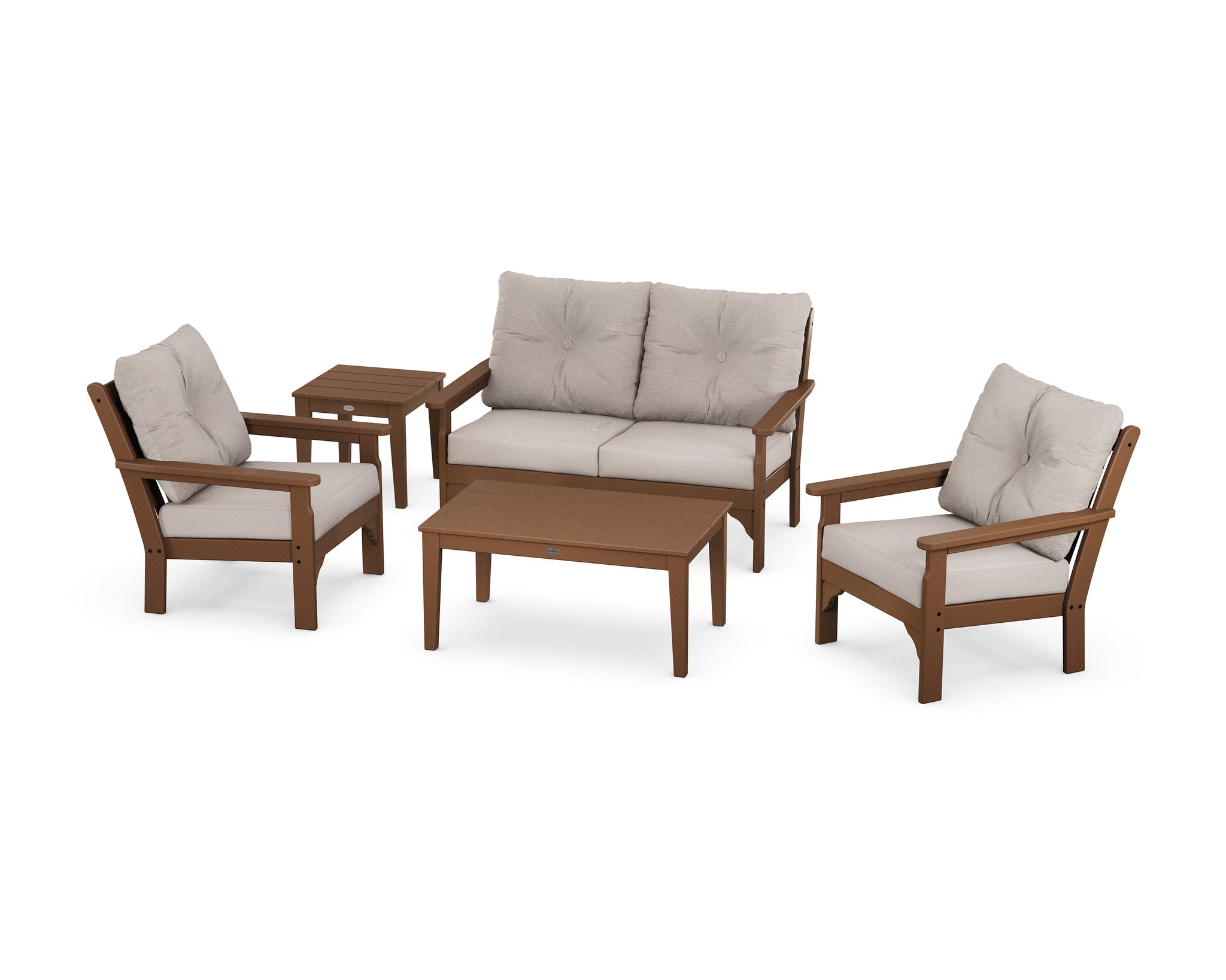 Vineyard 5 Piece Deep Seating Set - Teak