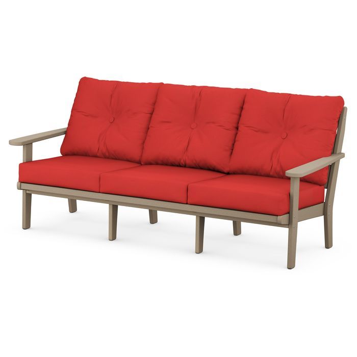 Lakeside Deep Seating Sofa in Vintage Finish