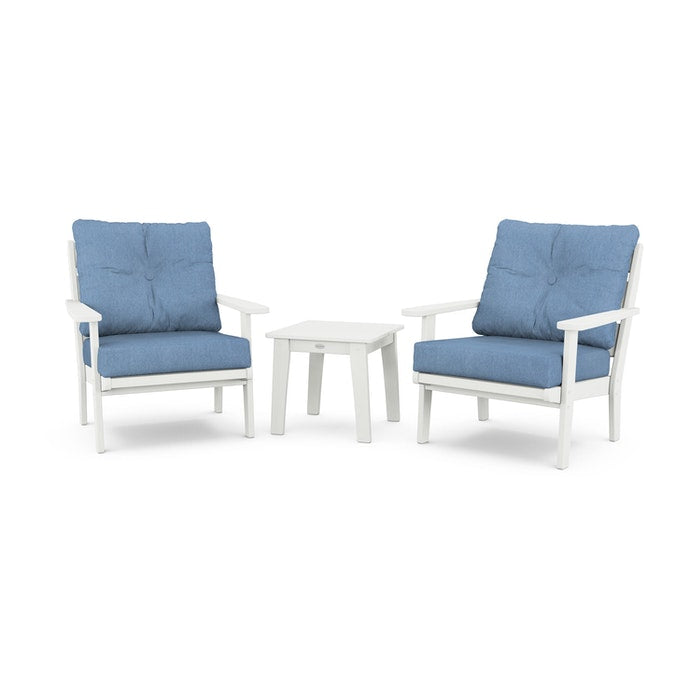 Lakeside 3-Piece Deep Seating Chair Set in Vintage Finish