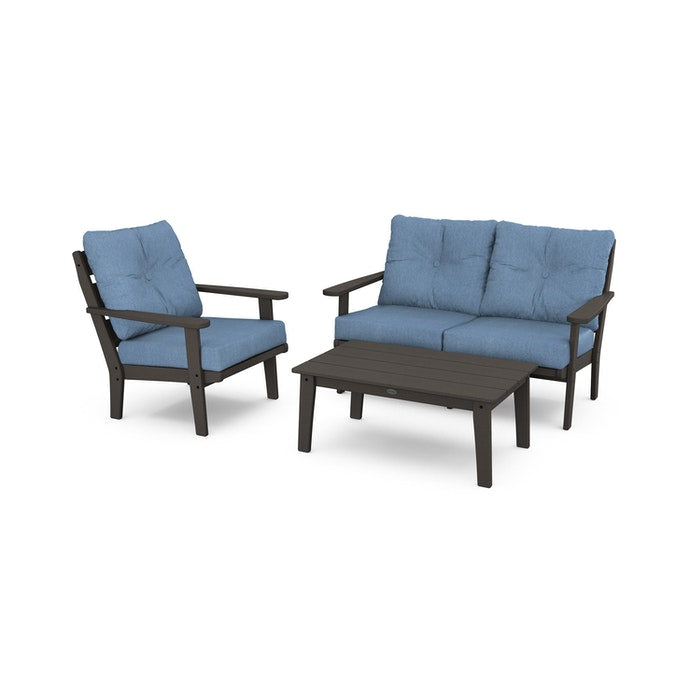 Lakeside 3-Piece Deep Seating Set in Vintage Finish