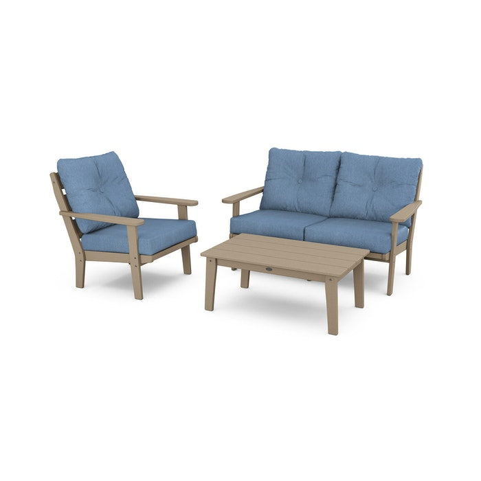 Lakeside 3-Piece Deep Seating Set in Vintage Finish