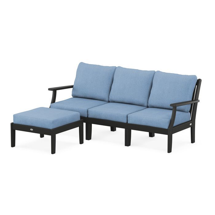Braxton Modular 4-Piece Deep Seating Set with Ottoman