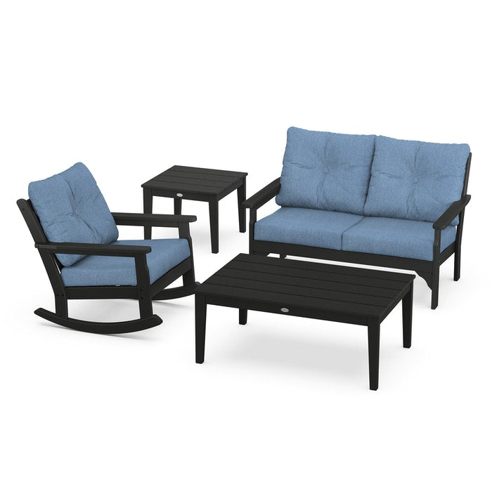 Vineyard 4-Piece Deep Seating Rocking Chair Set