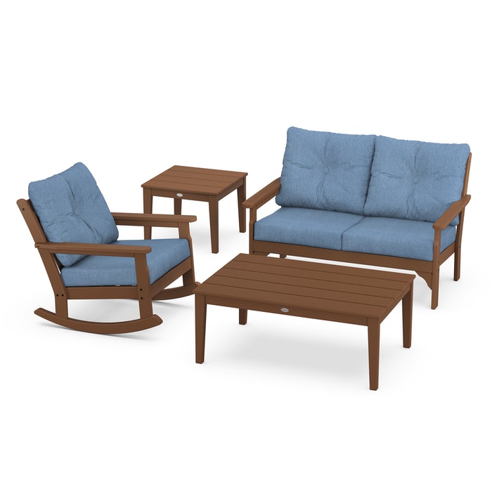 Vineyard 4-Piece Deep Seating Rocking Chair Set