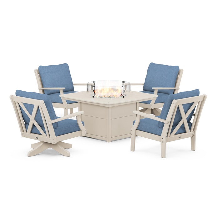 Braxton 5-Piece Deep Seating Set with Fire Table