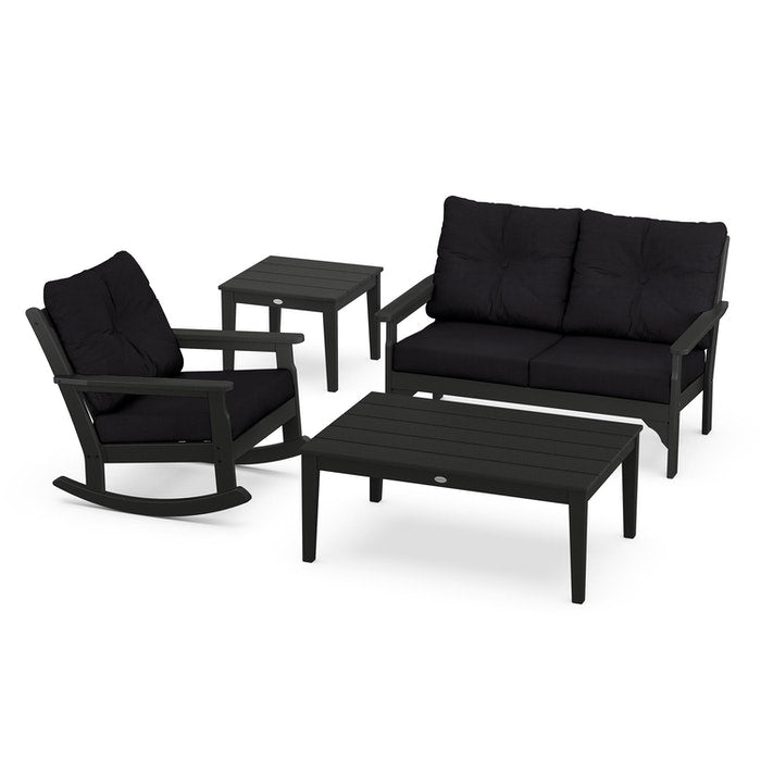 Vineyard 4-Piece Deep Seating Rocking Chair Set