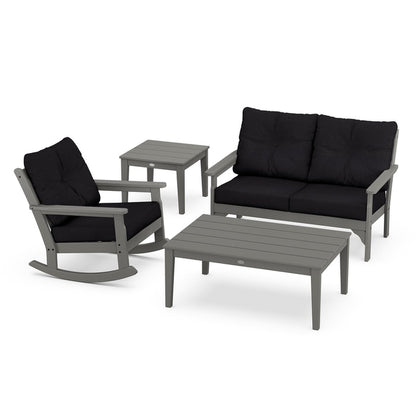 Vineyard 4-Piece Deep Seating Rocking Chair Set