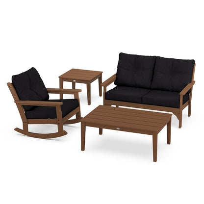 Vineyard 4-Piece Deep Seating Rocking Chair Set