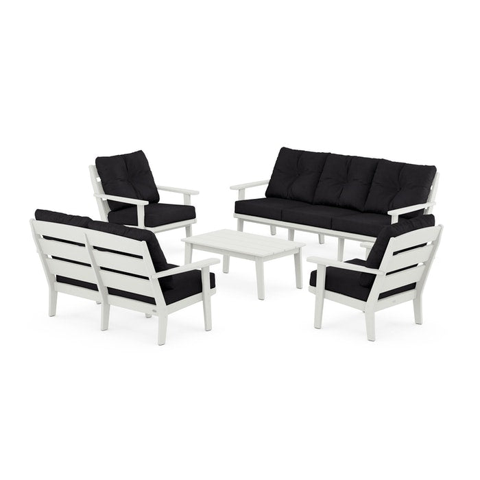 Lakeside 5-Piece Lounge Sofa Set in Vintage Finish
