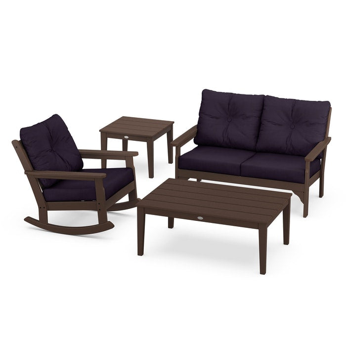 Vineyard 4-Piece Deep Seating Rocking Chair Set
