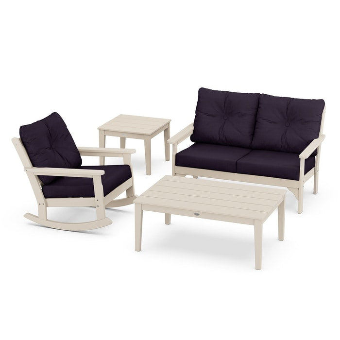 Vineyard 4-Piece Deep Seating Rocking Chair Set