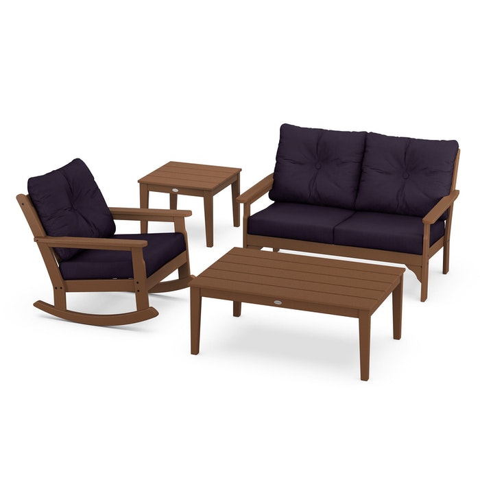 Vineyard 4-Piece Deep Seating Rocking Chair Set