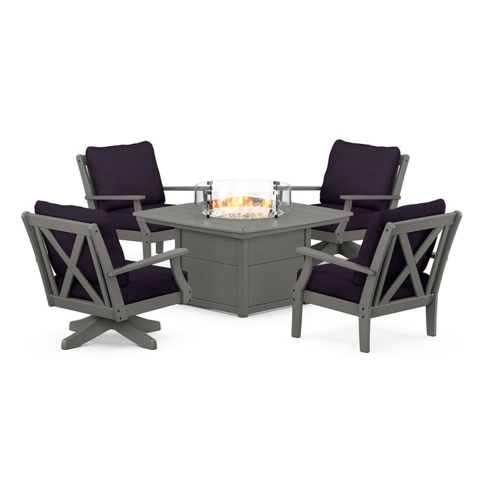 Braxton 5-Piece Deep Seating Set with Fire Table