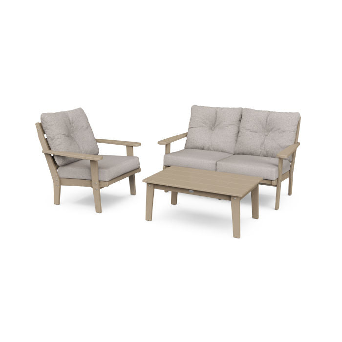 Lakeside 3-Piece Deep Seating Set in Vintage Finish