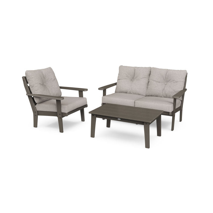 Lakeside 3-Piece Deep Seating Set in Vintage Finish