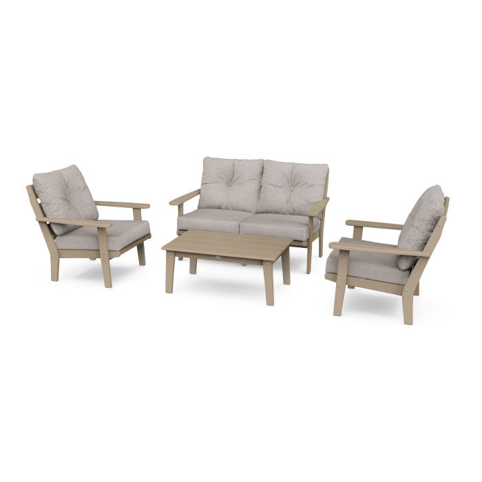 Lakeside 4-Piece Deep Seating Set in Vintage Finish
