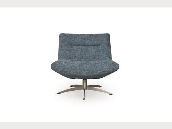 Alfio Leather Swivel Chair - Cloud