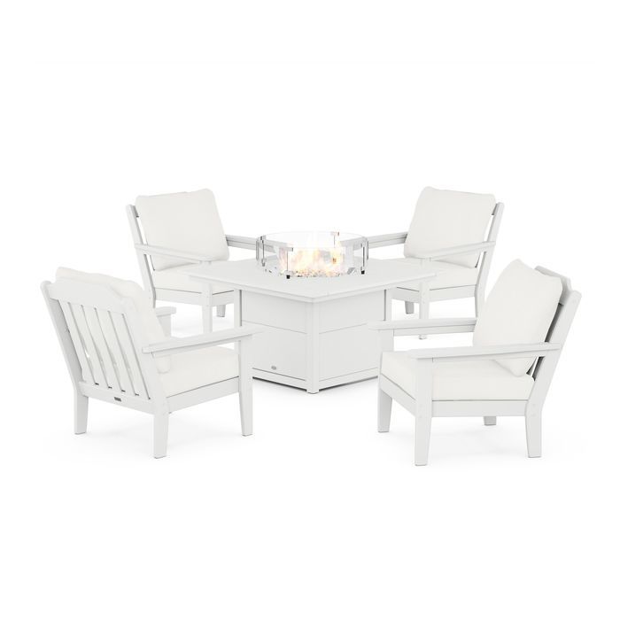 Country Living 5-Piece Deep Seating Set with Fire Pit Table