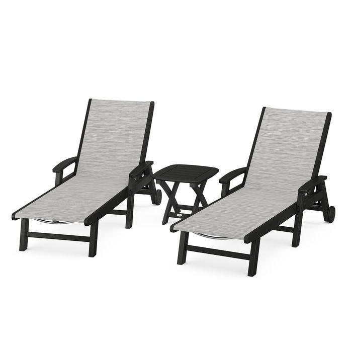 Coastal 3-Piece Wheeled Chaise Set
