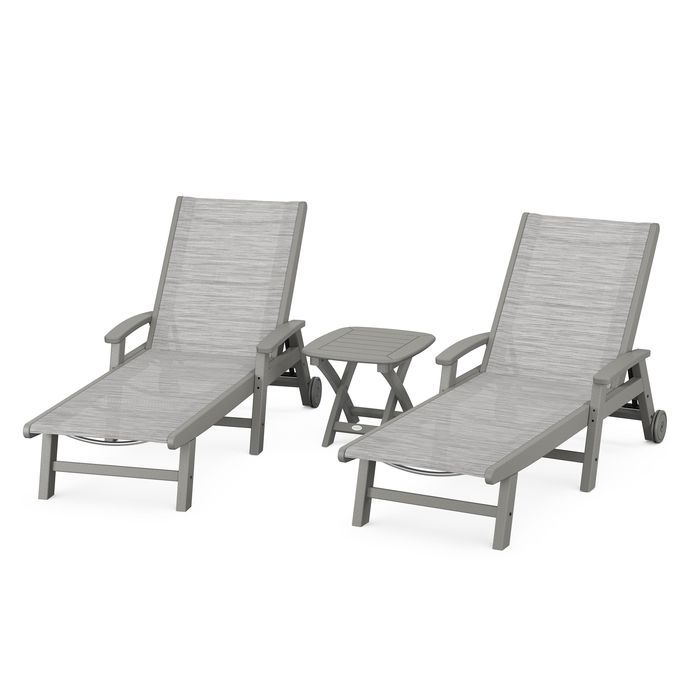 Coastal 3-Piece Wheeled Chaise Set