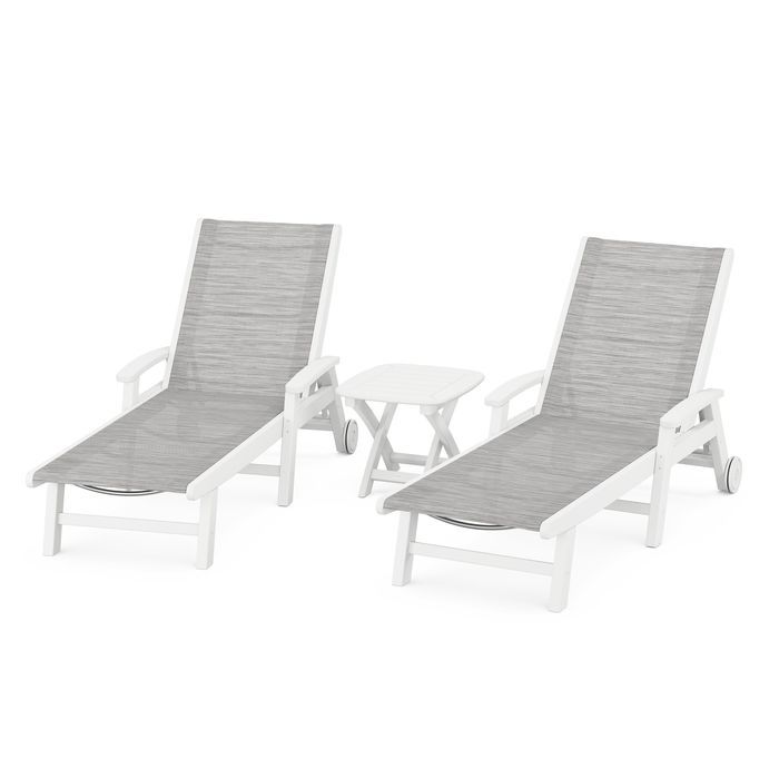 Coastal 3-Piece Wheeled Chaise Set
