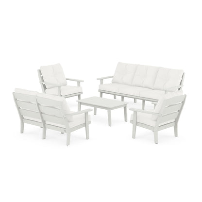 Lakeside 5-Piece Lounge Sofa Set in Vintage Finish