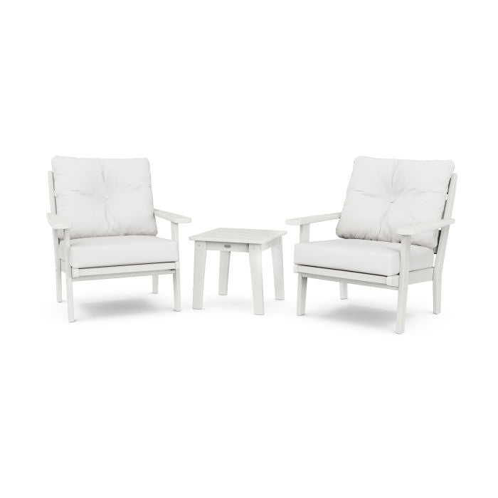 Lakeside 3-Piece Deep Seating Chair Set in Vintage Finish