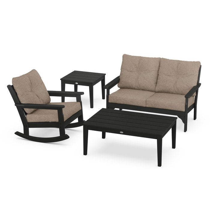 Vineyard 4-Piece Deep Seating Rocking Chair Set