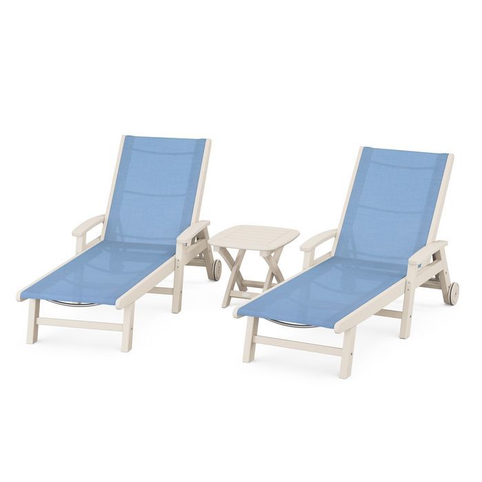 Coastal 3-Piece Wheeled Chaise Set