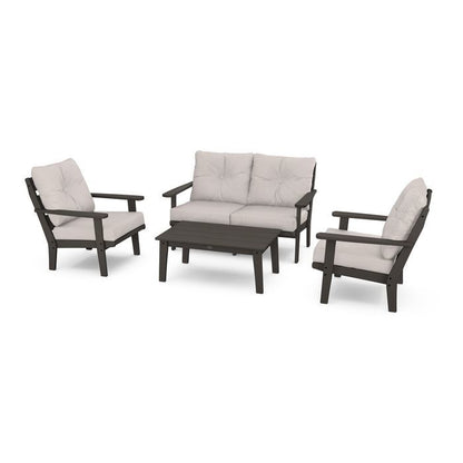 Lakeside 4-Piece Deep Seating Set in Vintage Finish