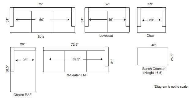 Rica Sofa/Chaise Sectional