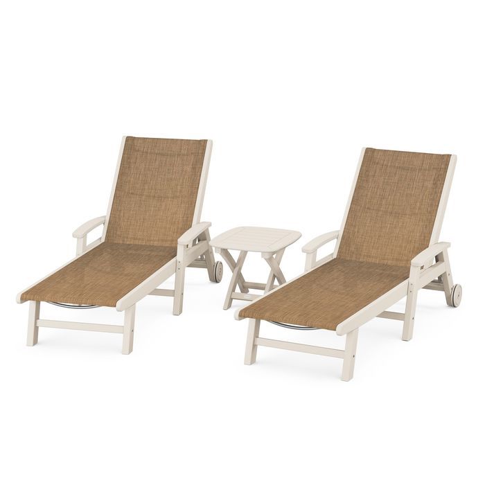 Coastal 3-Piece Wheeled Chaise Set