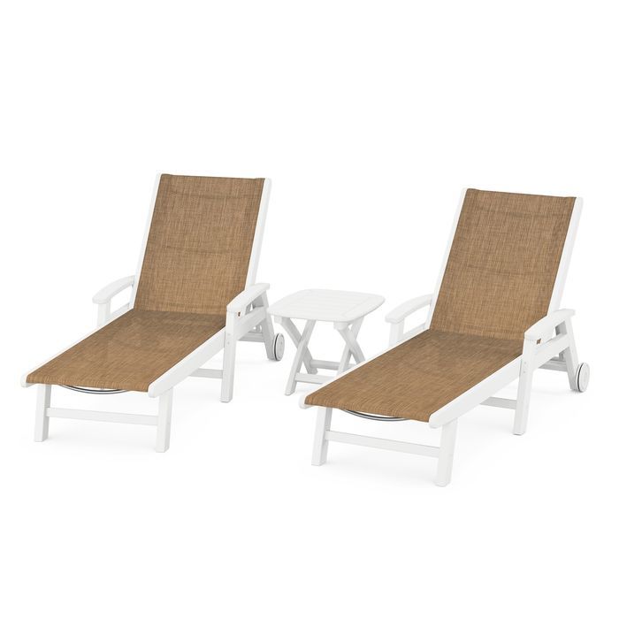 Coastal 3-Piece Wheeled Chaise Set