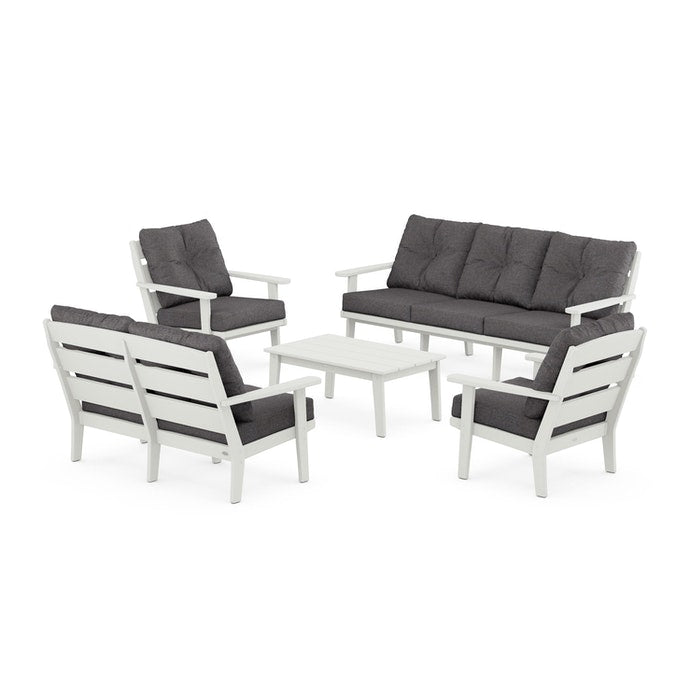 Lakeside 5-Piece Lounge Sofa Set in Vintage Finish