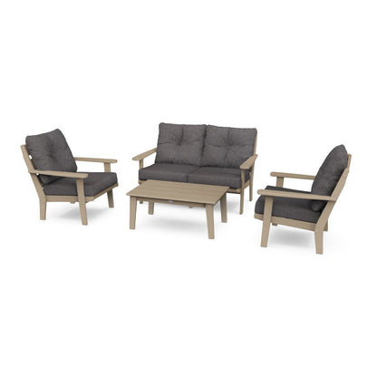 Lakeside 4-Piece Deep Seating Set in Vintage Finish