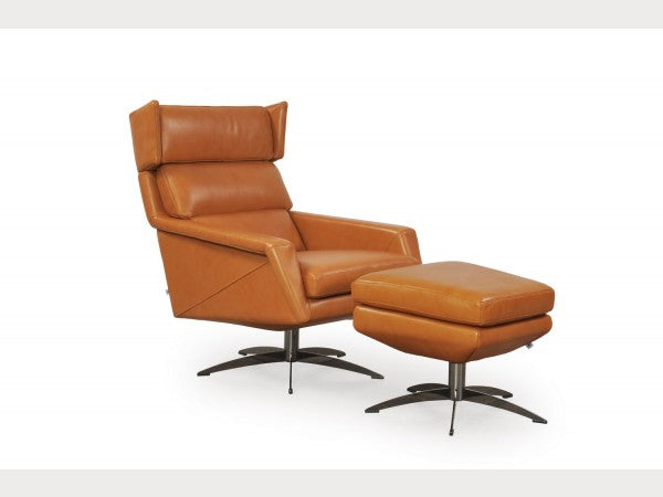 Hansen Swivel Chair + Ottoman (Tan)