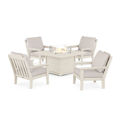 Country Living 5-Piece Deep Seating Set with Fire Pit Table