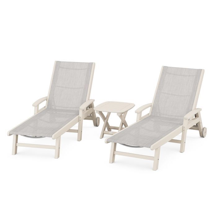 Coastal 3-Piece Wheeled Chaise Set