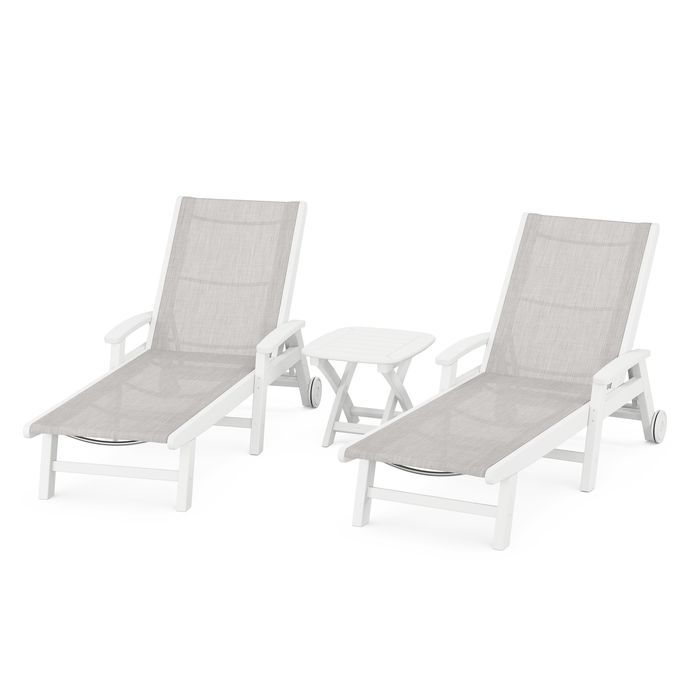 Coastal 3-Piece Wheeled Chaise Set
