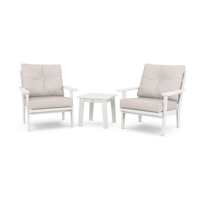 Lakeside 3-Piece Deep Seating Chair Set in Vintage Finish