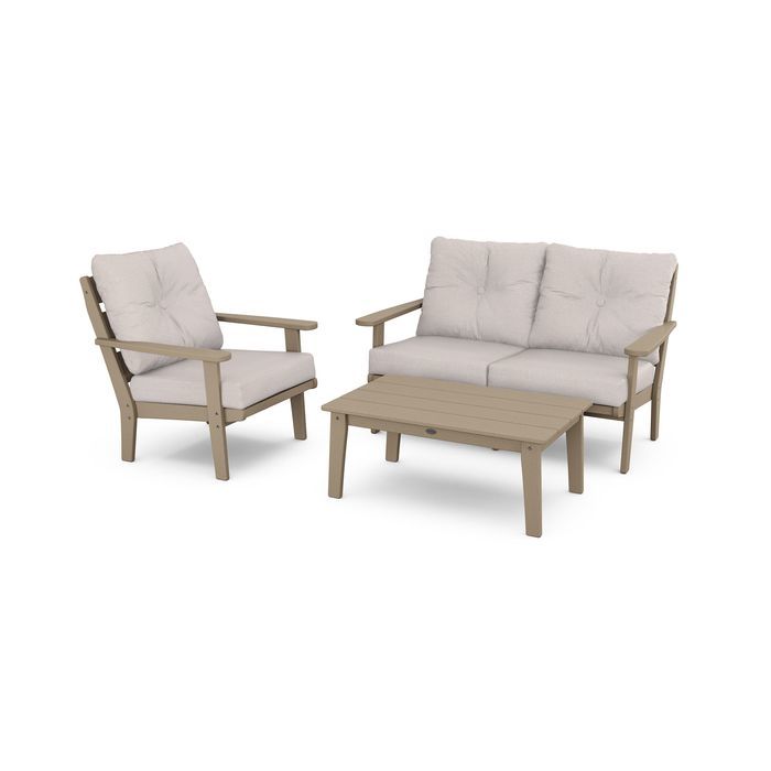 Lakeside 3-Piece Deep Seating Set in Vintage Finish