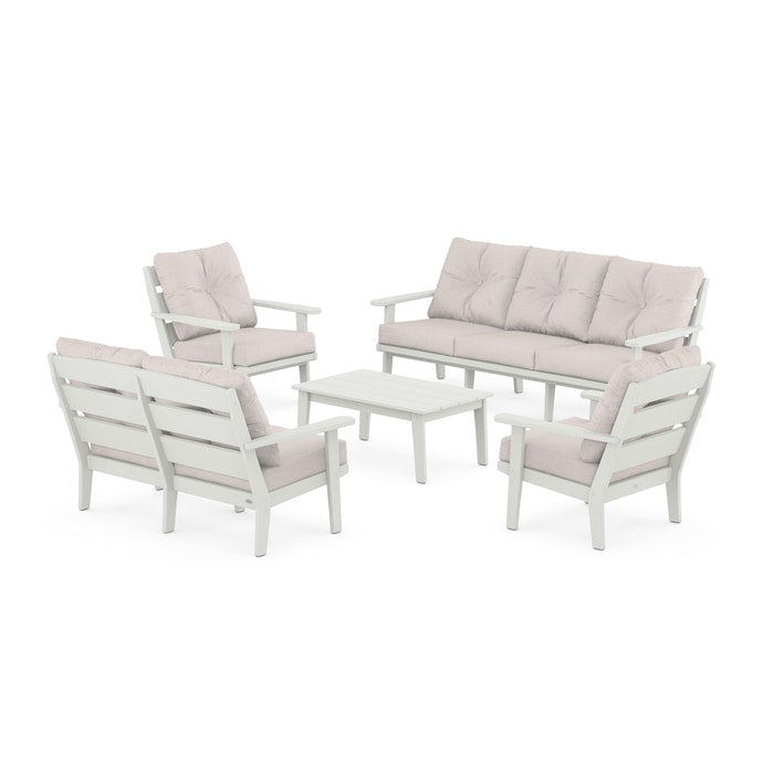 Lakeside 5-Piece Lounge Sofa Set in Vintage Finish