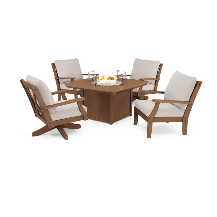 Braxton 5-Piece Deep Seating Set with Fire Table