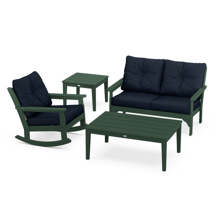Vineyard 4-Piece Deep Seating Rocking Chair Set