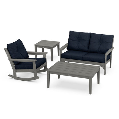 Vineyard 4-Piece Deep Seating Rocking Chair Set