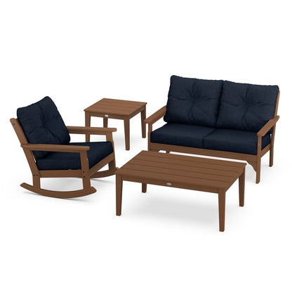 Vineyard 4-Piece Deep Seating Rocking Chair Set