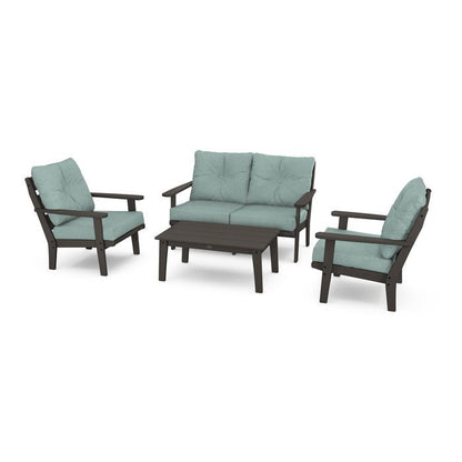 Lakeside 4-Piece Deep Seating Set in Vintage Finish