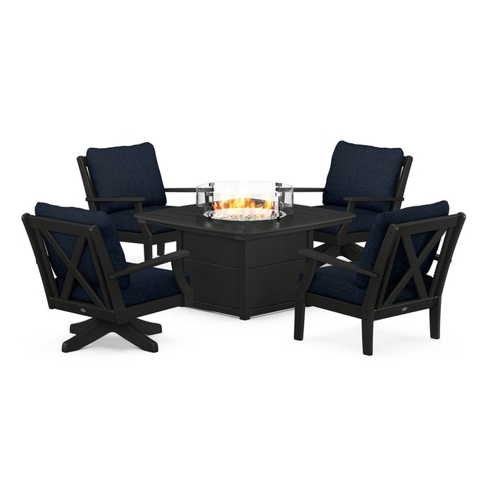 Braxton 5-Piece Deep Seating Set with Fire Table